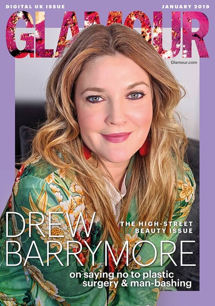 Drew Barrymore Glamour U, January 2019
