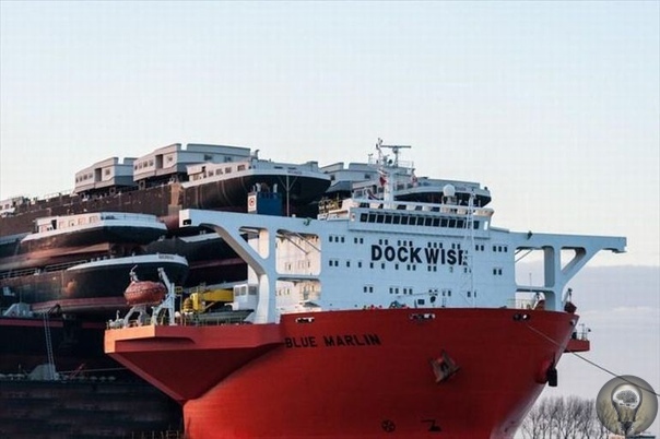 MV «Blue Marlin» судно, перевозящее корабли Когда возникает необходимость перевезти большое количество судов (при условии, если сами они еще не готовы к спуску на воду), передвинуть гигантскую